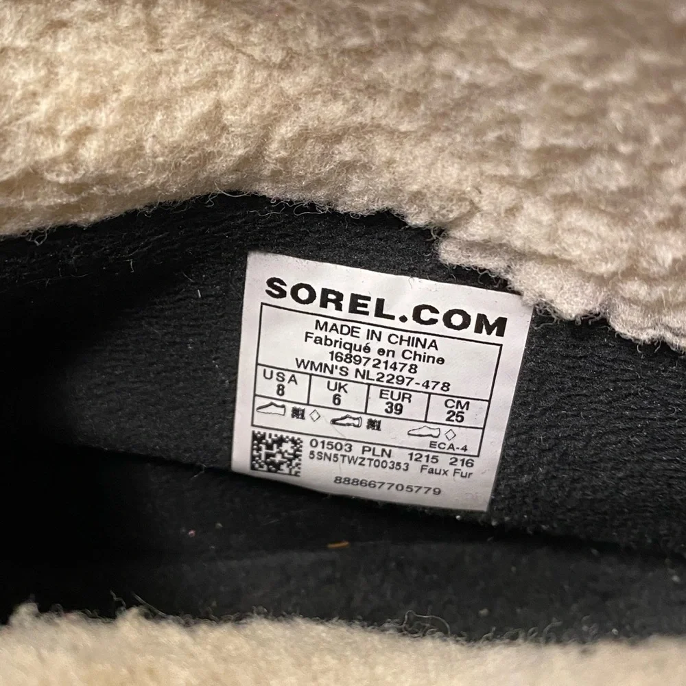 Sorel Cozy Carnival navy and black ankle boot sz 8 - Picture 10 of 13